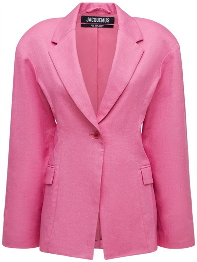 Jacquemus - La veste fresca wide shoulder jacket - Pink | Luisaviaroma | Luisaviaroma