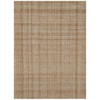 Laurel 9 ft. X 12 ft. Orange/Ivory Plaid Area Rug LAU1186116 - The Home Depot | The Home Depot