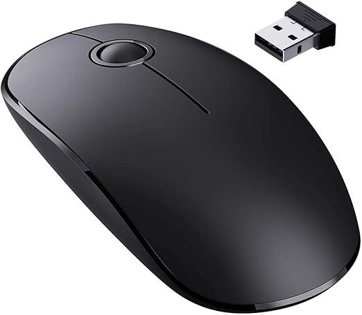 VicTsing 2.4G Slim Wireless Mouse with Nano Receiver, Less Noise, Portable Mobile Optical Mice fo... | Amazon (US)