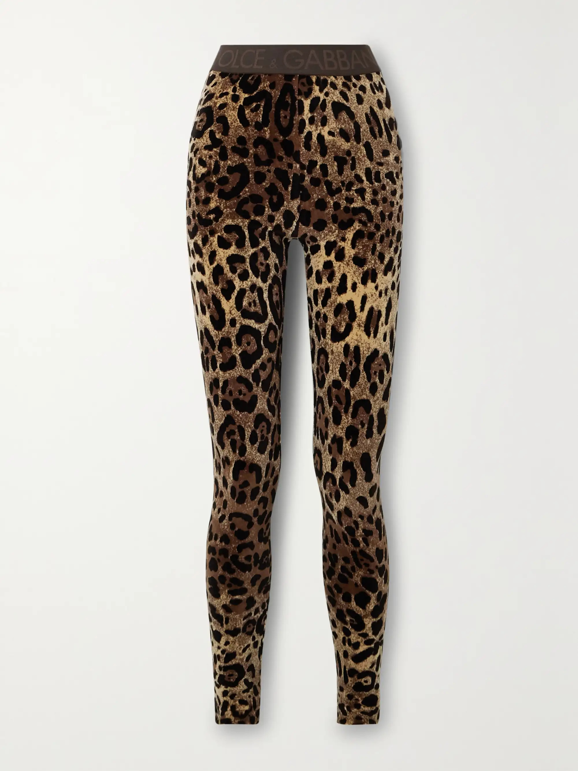 Legging en chenille de coton jacquard à motif léopard | NET-A-PORTER (UK & EU)