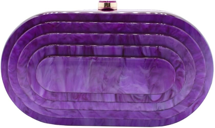 Acrylic Evening Clutch Bag for Women Shell Shape Shoulder Crossbody Bag Glitter Marble Purse Hand... | Amazon (US)