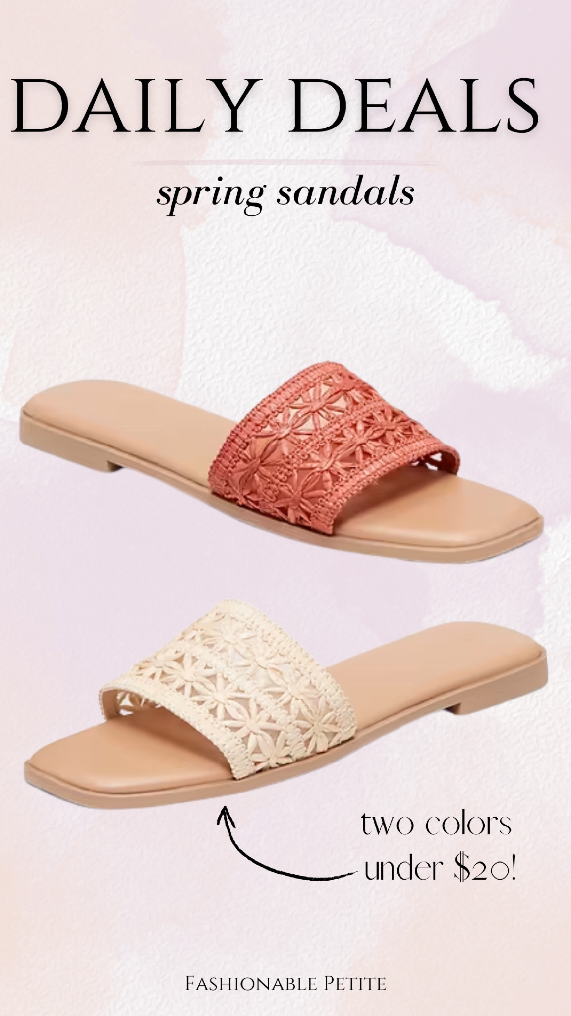 Spring sandals for under $20! 

Slide sandals, spring sandals, women’s sandals, old navy, raffia 

#LTKShoeCrush #LTKFindsUnder50 #LTKSaleAlert