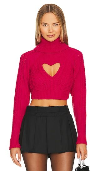 Vera Cutout Sweater in Fuchsia | Revolve Clothing (Global)