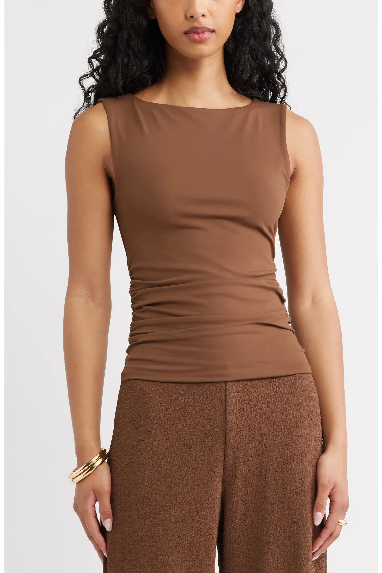 Open Edit Boat Neck Sleeveless Top (Women) | Nordstrom | Nordstrom