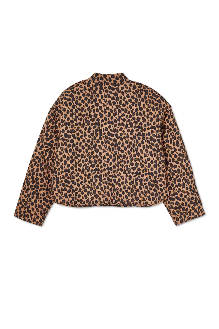 Khaki Bandana Coat With Leopard Trim | Never Fully Dressed US