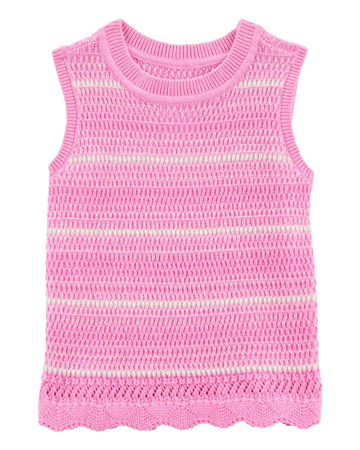 Toddler Striped Crotchet Knit Tank - Pink - OshKosh | Carter's | Carter's Inc