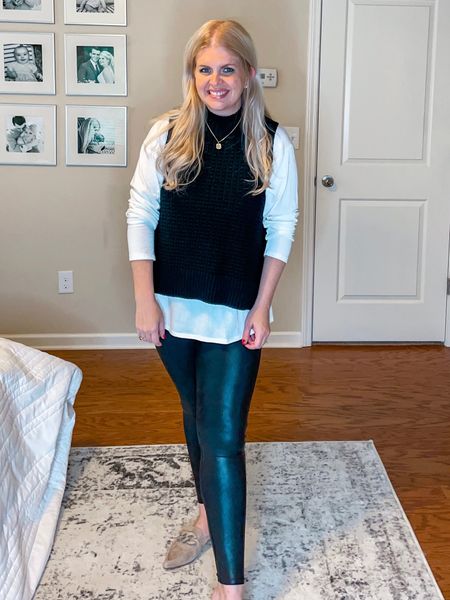The best selling faux leather leggings are on sale for 20% off! I size up in these to an XL! 

#LTKsalealert #LTKCyberweek #LTKunder100