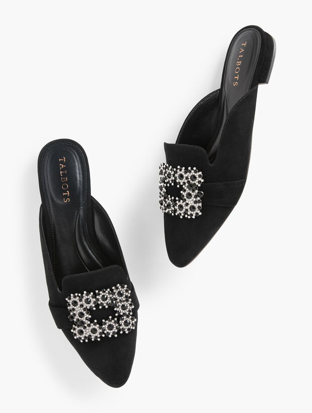 Edison Embellished Mules - Suede | Talbots