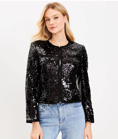 Sequin Crew Neck Jacket.
40% OFF + EXTRA 15% OFF YOUR PURCHASE! CODE: JOY

#LTKHoliday #LTKover40