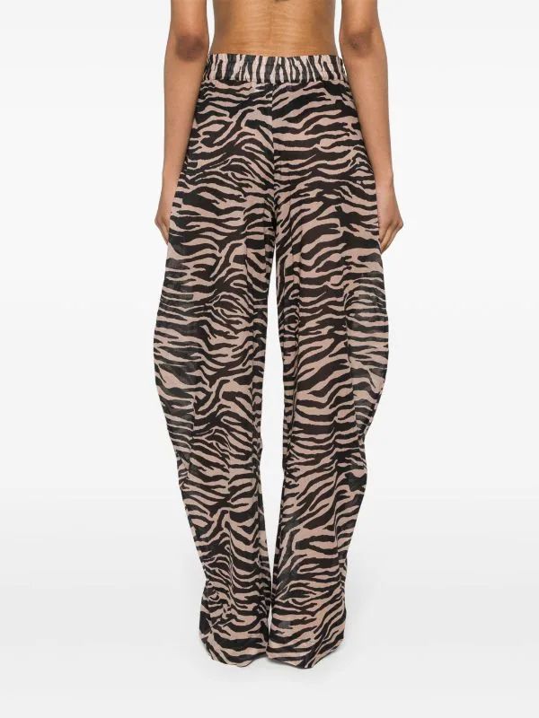 The Attico zebra-print balloon-cut Trousers - Farfetch | Farfetch Global