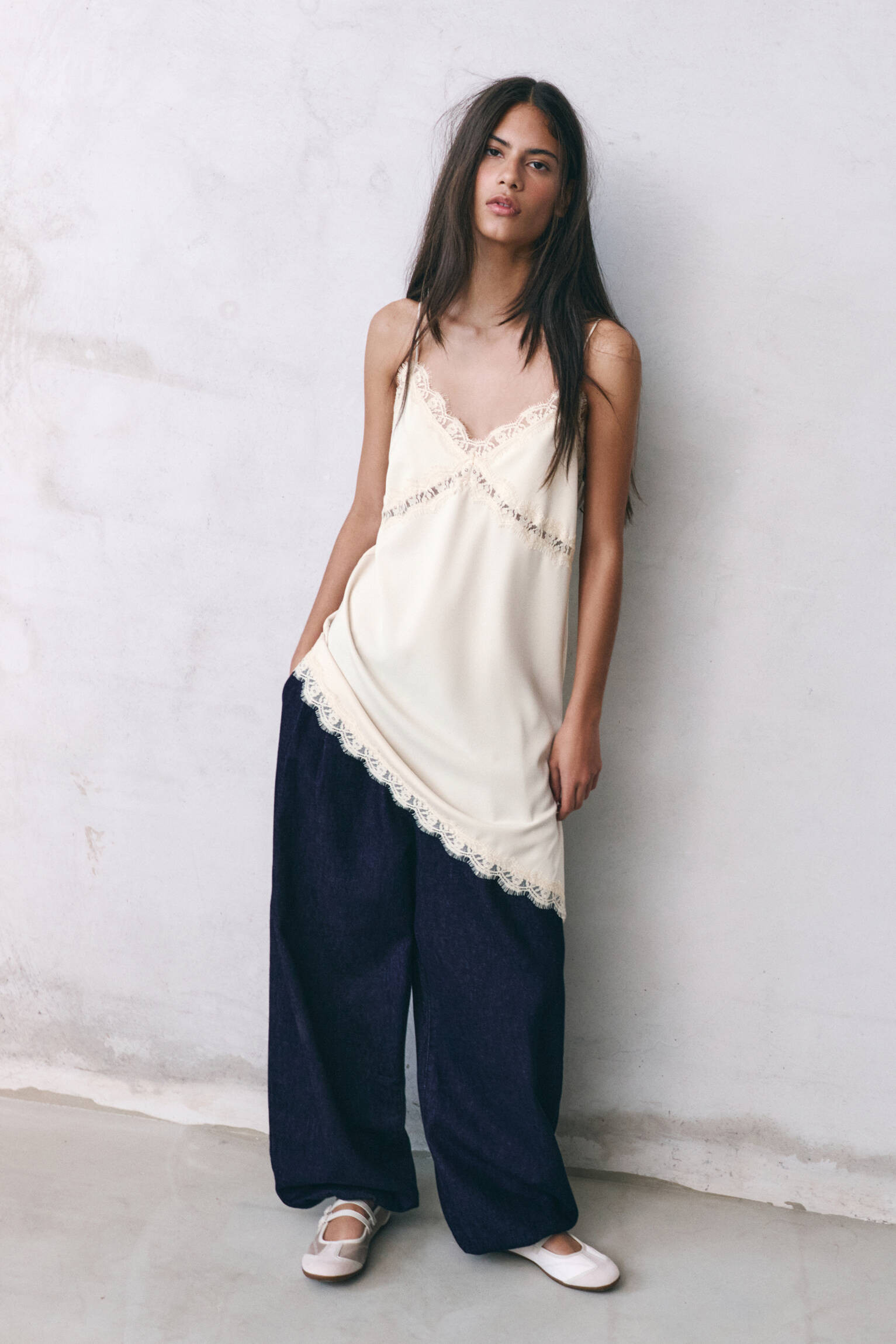 Asymmetric camisole top - Pull&Bear United Kingdom | PULL and BEAR UK