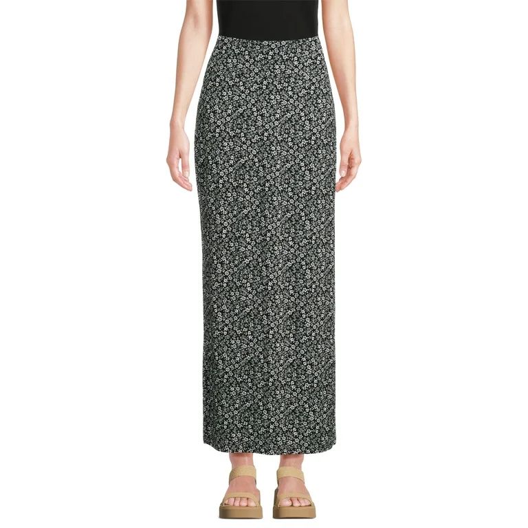 No Boundaries Juniors’ Knit Maxi Skirt, Sizes S-XXXL | Walmart (US)