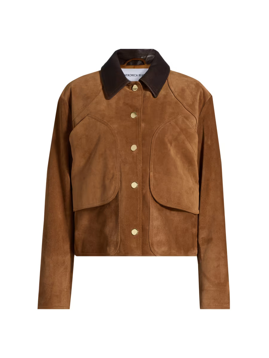 Walters Suede Crop Barn Jacket | Saks Fifth Avenue