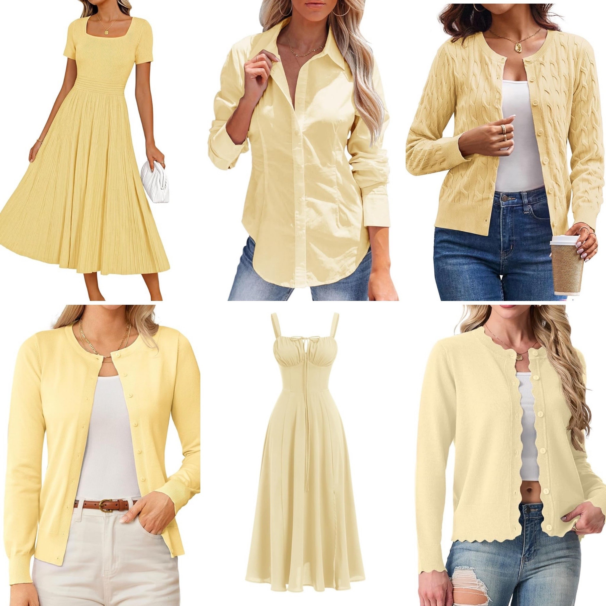 Amazon fashion, butter yellow, yellow dress, cardigan, yellow shirt 

#LTKOver40 #LTKWorkwear #LTKootd
