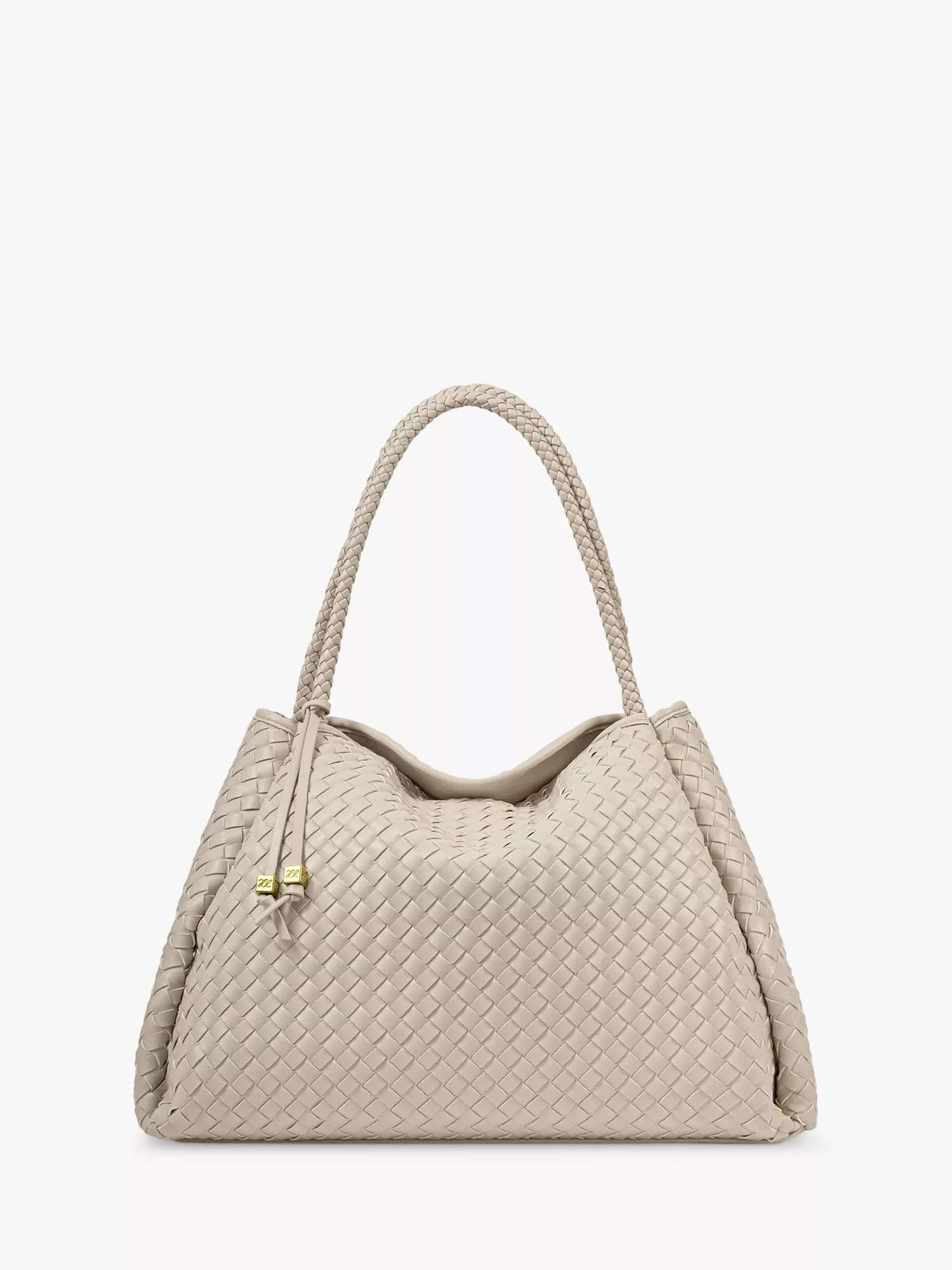 Nova Woven Shoulder Bag, Oyster | John Lewis (UK)