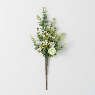 19" Romantic Eucalyptus Pick; White | The Home Depot