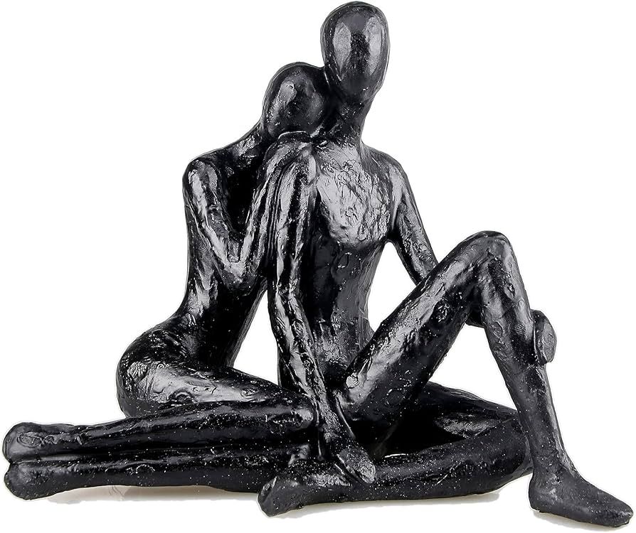 Wisifayardin Large Black Lovers Couples Figurines and Statues Vanlentines Gift | Amazon (US)