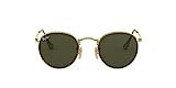 Ray-Ban RB3447 Metal Round Sunglasses, Gold/Green, 53 mm | Amazon (US)