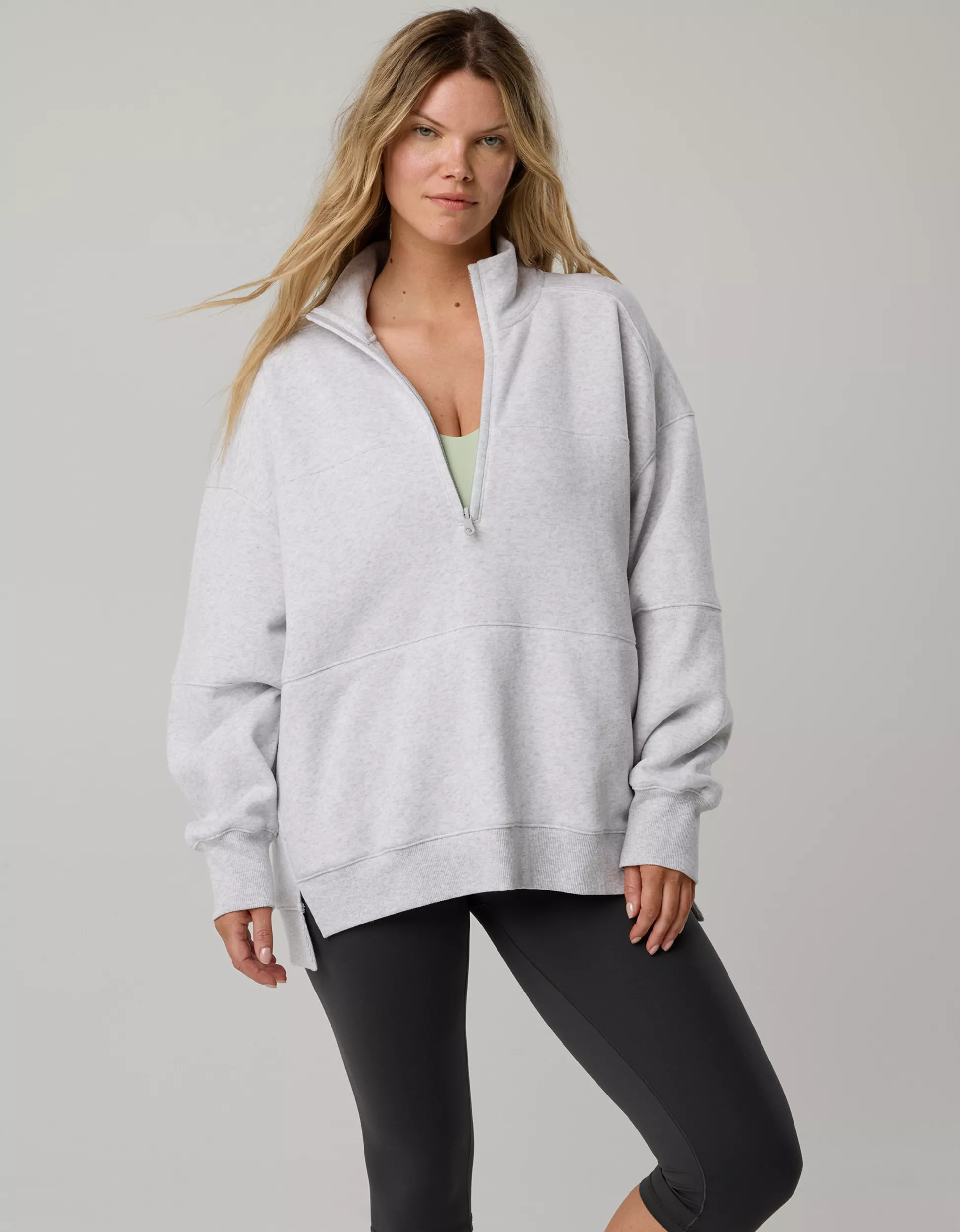 OFFLINE By Aerie Cloud Fleece Quarter Zip Sweatshirt | Aerie