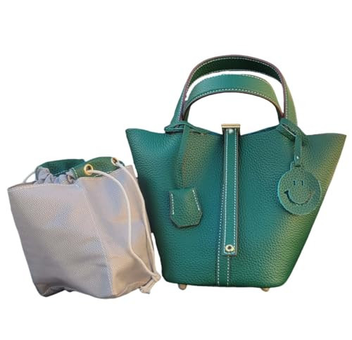 Genuine Leather-Handbags-Elegant & Fashionable-Portable,fashion-Women Bag-Lightweight for Work & Travel (Velvet green) | Amazon (US)