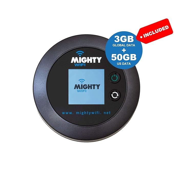 MightyWifi Worldwide high Speed Hotspot with US 50GB & Global 3GB Data for 30 Days, Pocket Mifi, ... | Amazon (US)