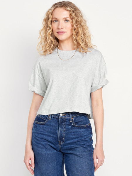 Vintage Oversized Crop T-Shirt | Old Navy (US)