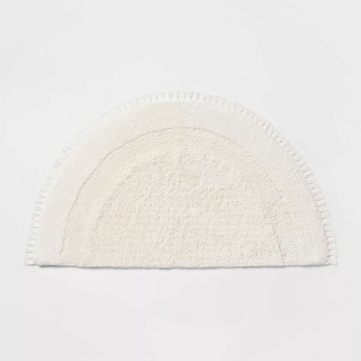 18"x32" Plush Half Moon Bath Rug Cream - Threshold™ | Target