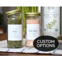 Modern Spice Labels  Personalization Available  Durable, Water  Oil Resistant  Square or Round, fits Mason Jars | Etsy (US)