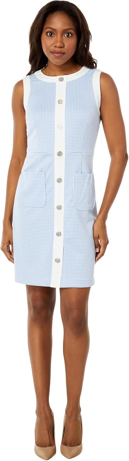 Tommy Hilfiger Women's Mini Houndstooth Knit Dress | Amazon (US)