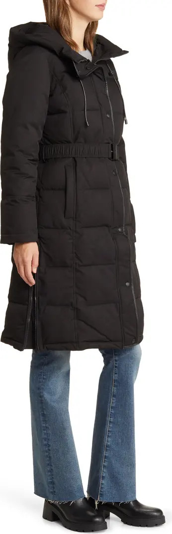 Belted Hooded Puffer Coat | Nordstrom