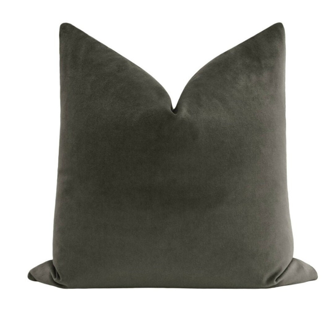 PRE-ORDER Society Velvet // Charcoal Pillow COVER Only Velvet Designer Velvet Velvet Pillow - Ets... | Etsy (US)