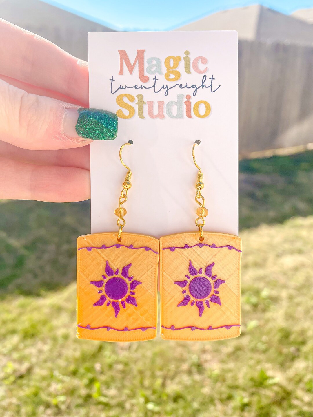 Rapunzel Lantern Earrings | Tangled Movie Inspired, 3D Printed - Etsy | Etsy (US)