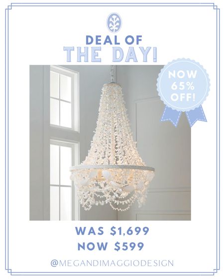 Clearance chandelier find!! Score this super pretty coastal shell chandelier for 65% OFF!! 🤩 Love this in a bedroom or kitchen dining space!! 

#LTKhome #LTKsalealert #LTKFind
