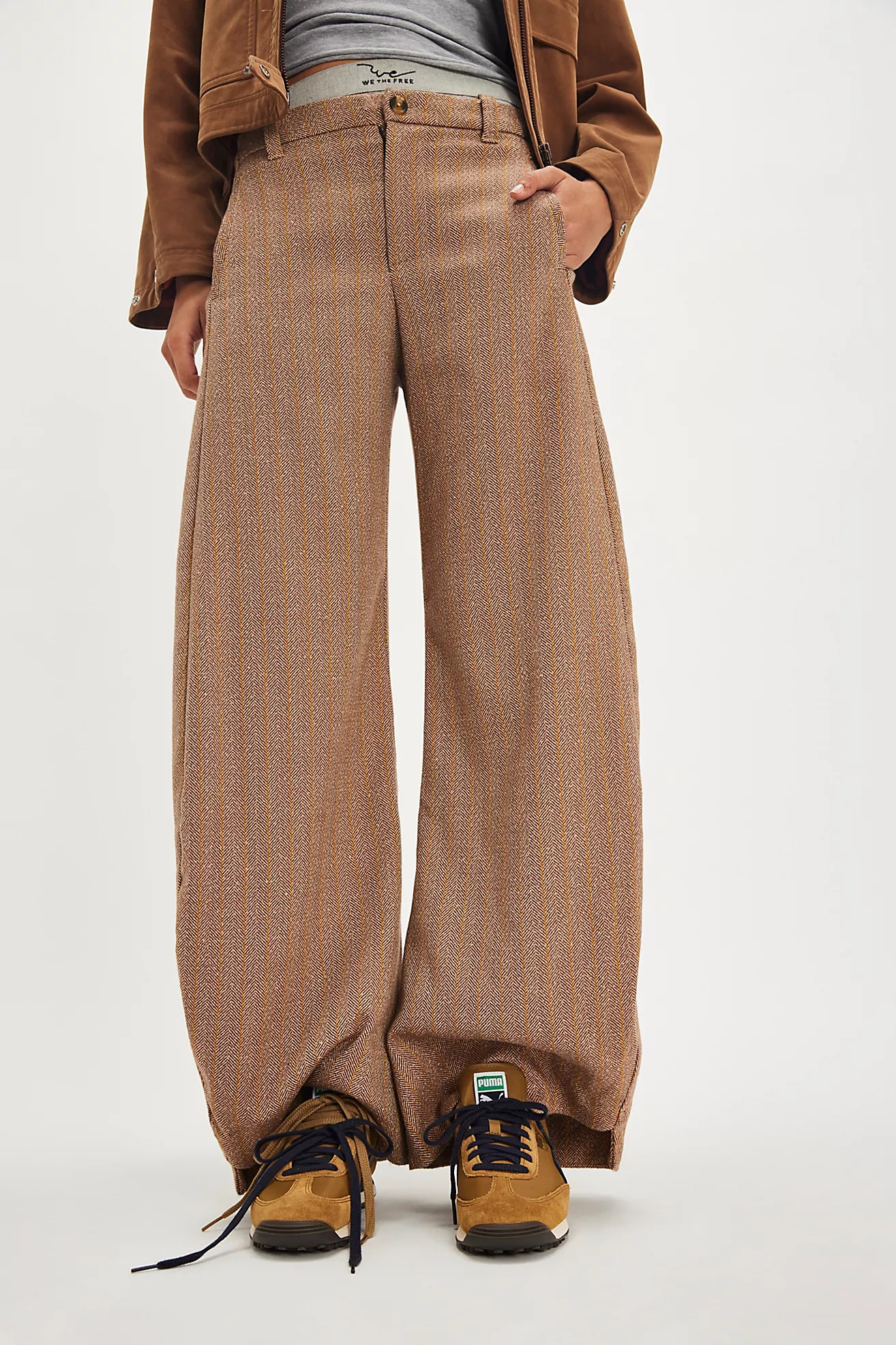Spotlight Herringbone Trousers | Free People (Global - UK&FR Excluded)