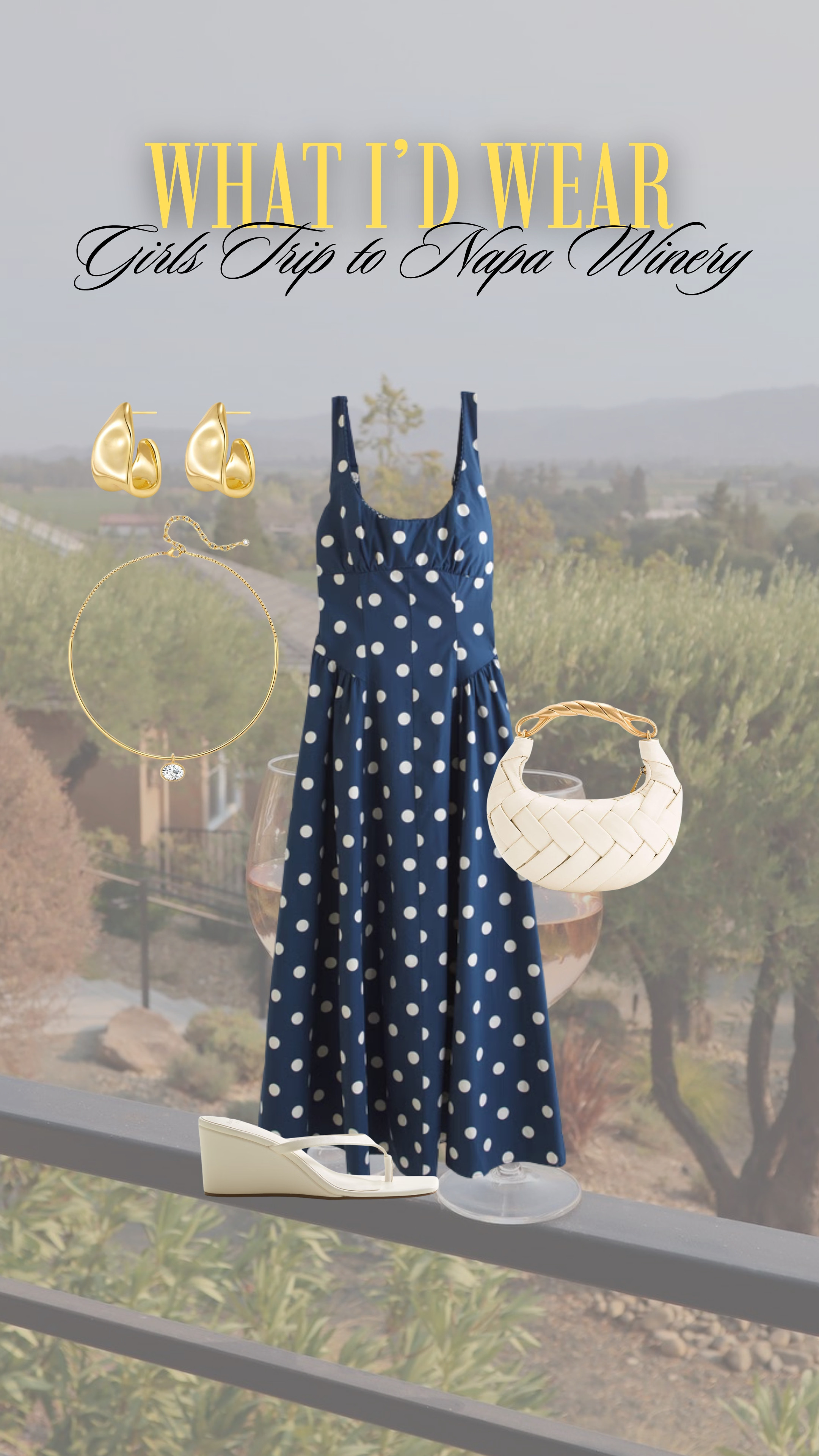this dress is adorable! perfect for a napa winery!

anti-pooch outfits, wedge heels, gold jewelry 

 #LTKgrwm #LTKootd #LTKOver40