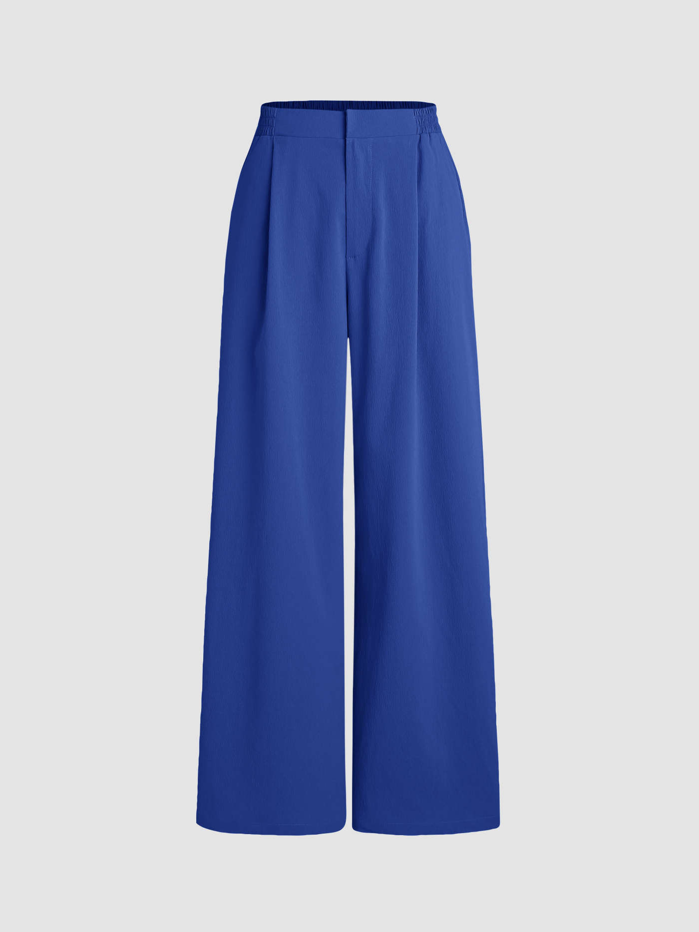 High Waist Solid Pleated Wide Leg Trousers | Cider
