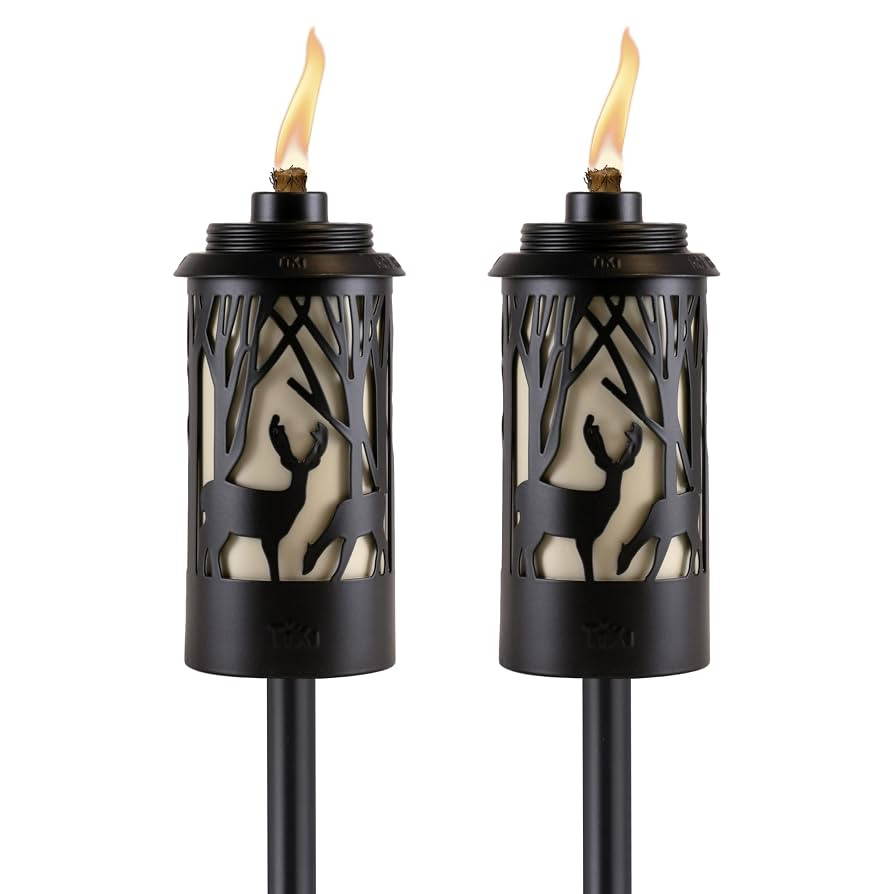 Brand Hunter Metal 64.5 Inch 2-Pack Torch, Patio, Backyard, and Lawn, Cabin Décor, Up North, Eas... | Amazon (US)