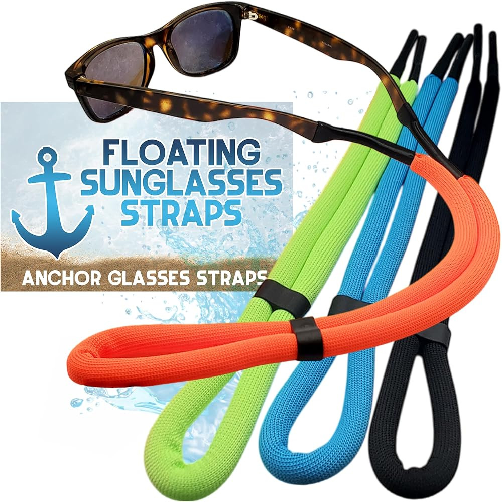 Floating Sunglasses Straps for Water \u2013 4 Pack Buoyant Glasses Retainer for Men Women \u2013 ... | Amazon (US)