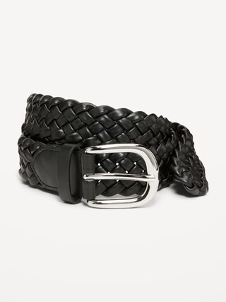 Braided Faux-Leather Belt for Women | Old Navy (CA)