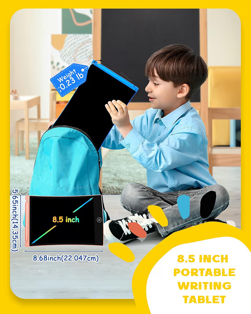 bravokids 2 Pack LCD Writing Tablet with Stylus, 8.5 inch Colorful Doodle Board Drawing Pad for K... | Amazon (US)