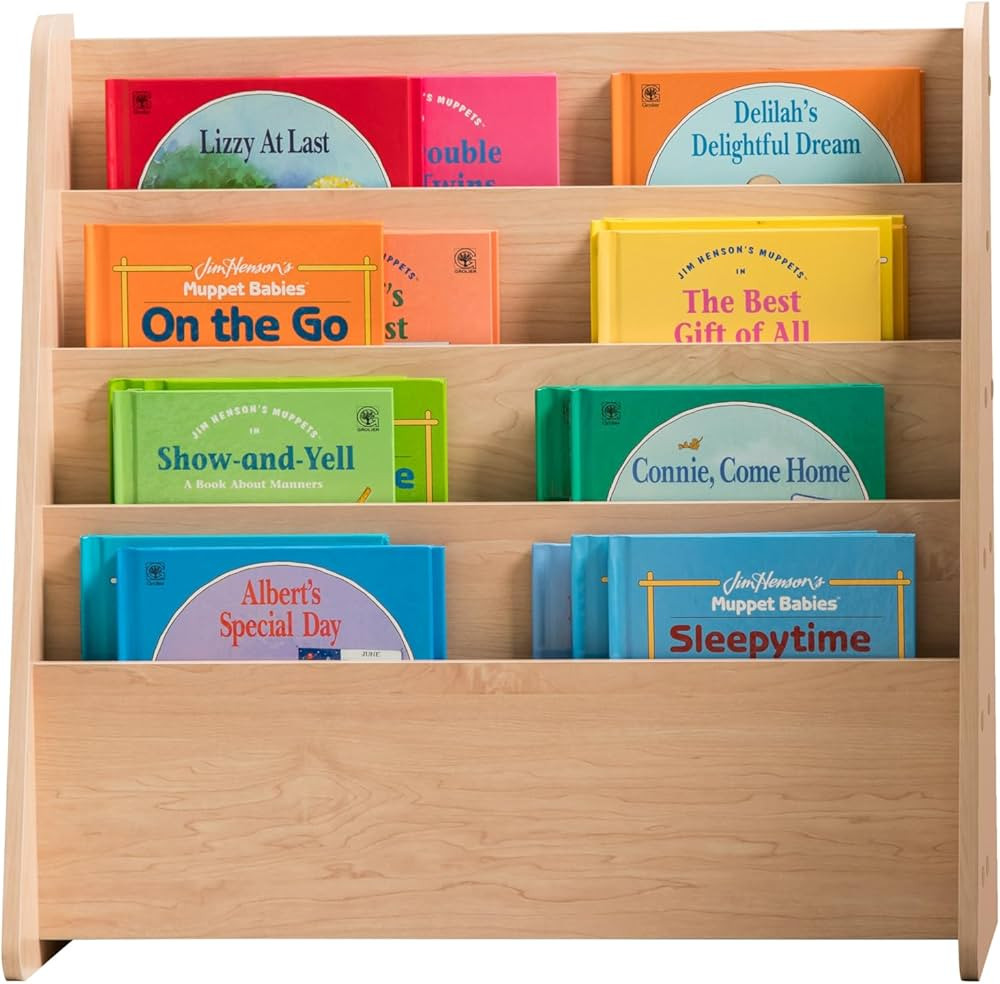 IRIS USA Wide 4 Pocket Magazine Rack, Light Brown | Amazon (US)