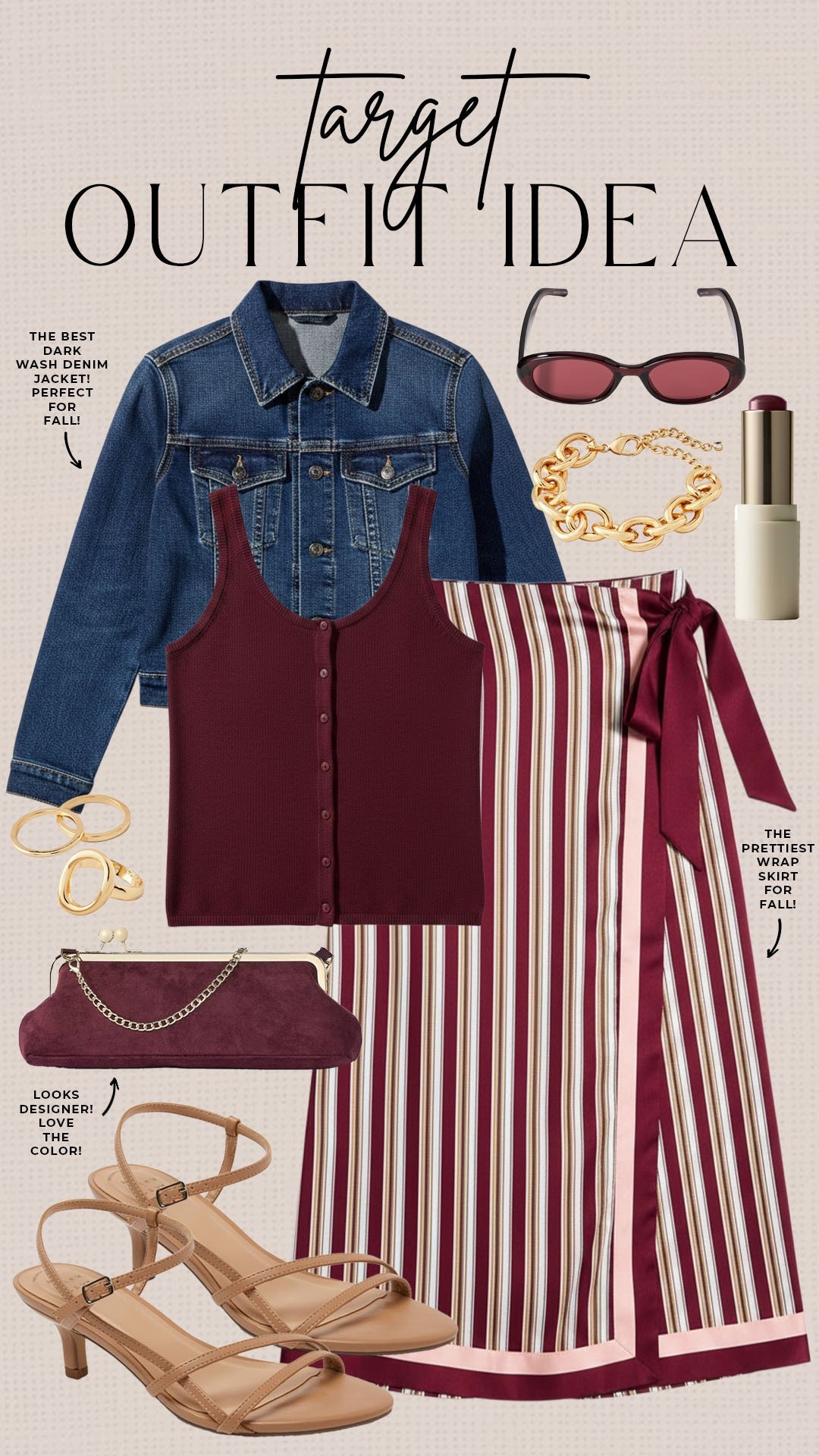 Trendy fall style from Target! 

#targetfinds

Target finds. Target fashion. Target new arrivals. Burgundy fall style. Target fall workwear skirt. Target denim jacket.

#LTKSeasonal #LTKgrwm #LTKootd