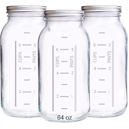 Ball 68100 Half Gallon Wide Mouth Canning Jars 6 Count | Amazon (US)