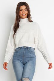 Luna Knit Sweater - White | Petal & Pup (US)