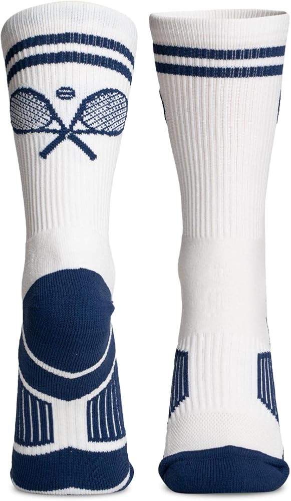 ChalkTalkSPORTS Tennis Performance Crew Socks - Crossed Racquets - Youth & Adult - Multiple Color... | Amazon (US)