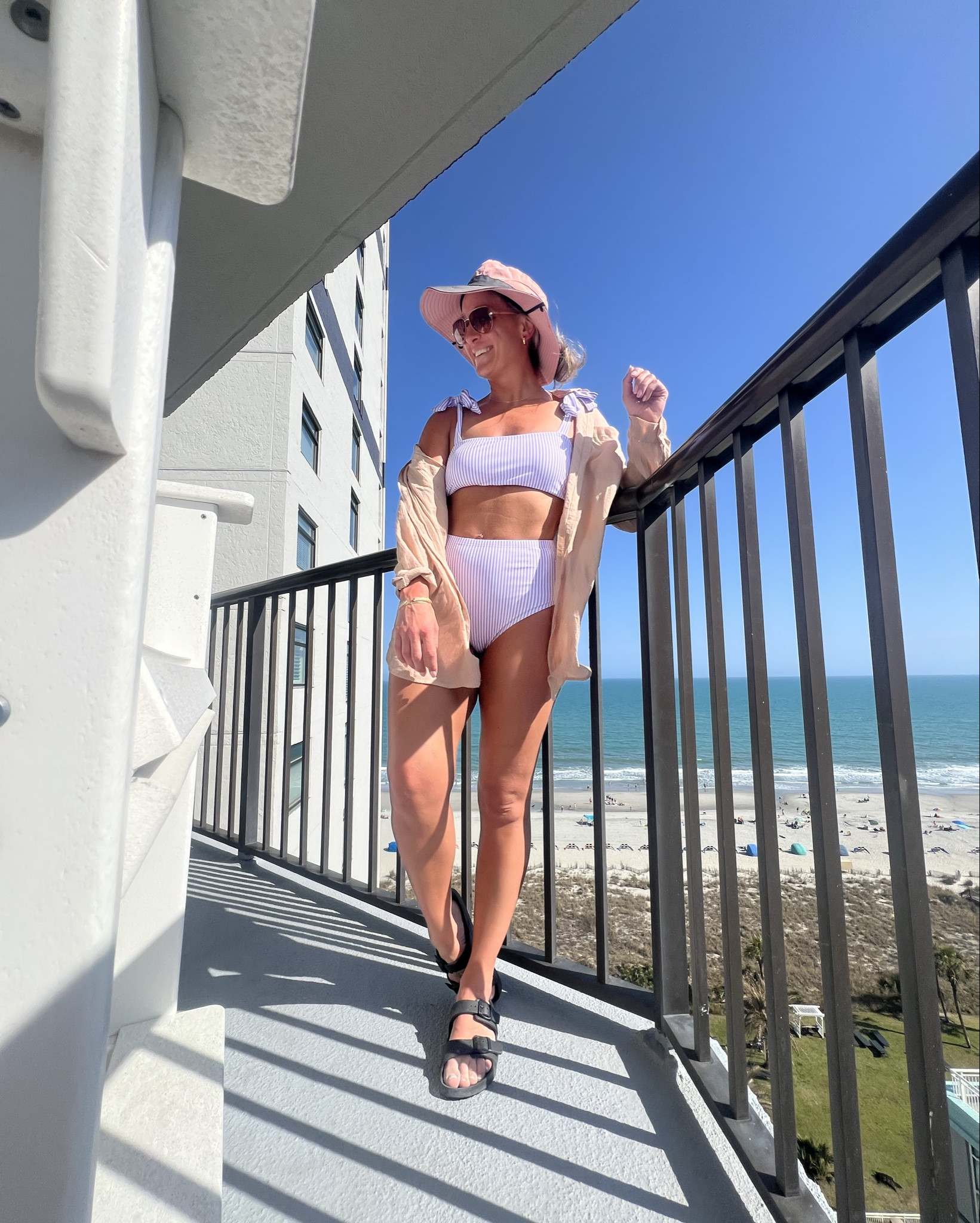 This swimsuit is 💯!!! The top is a little bit longer, I have it tucked in slightly because I forgot to untuck it after laying out 🤪 full coverage & just adorable!!
.
.
Size: medium
Coverup shirt: medium- it’s already oversized!
Sandals: cheapy target sandals that I replace yearly exclusively for the beach and sand! TTS!
.
.
Swimsuit bathing suit vacation summer pool party spring ootd resort style stripes Easter colors looks casual mom approved high rise

#LTKTravel #LTKSeasonal #LTKSwim