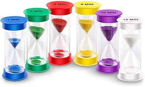 EMDMAK Sand Timer, Acrylic Hourglass Timer Colorful Sandglass Timer 1 min/2 mins/3 mins/5 mins/10... | Amazon (US)