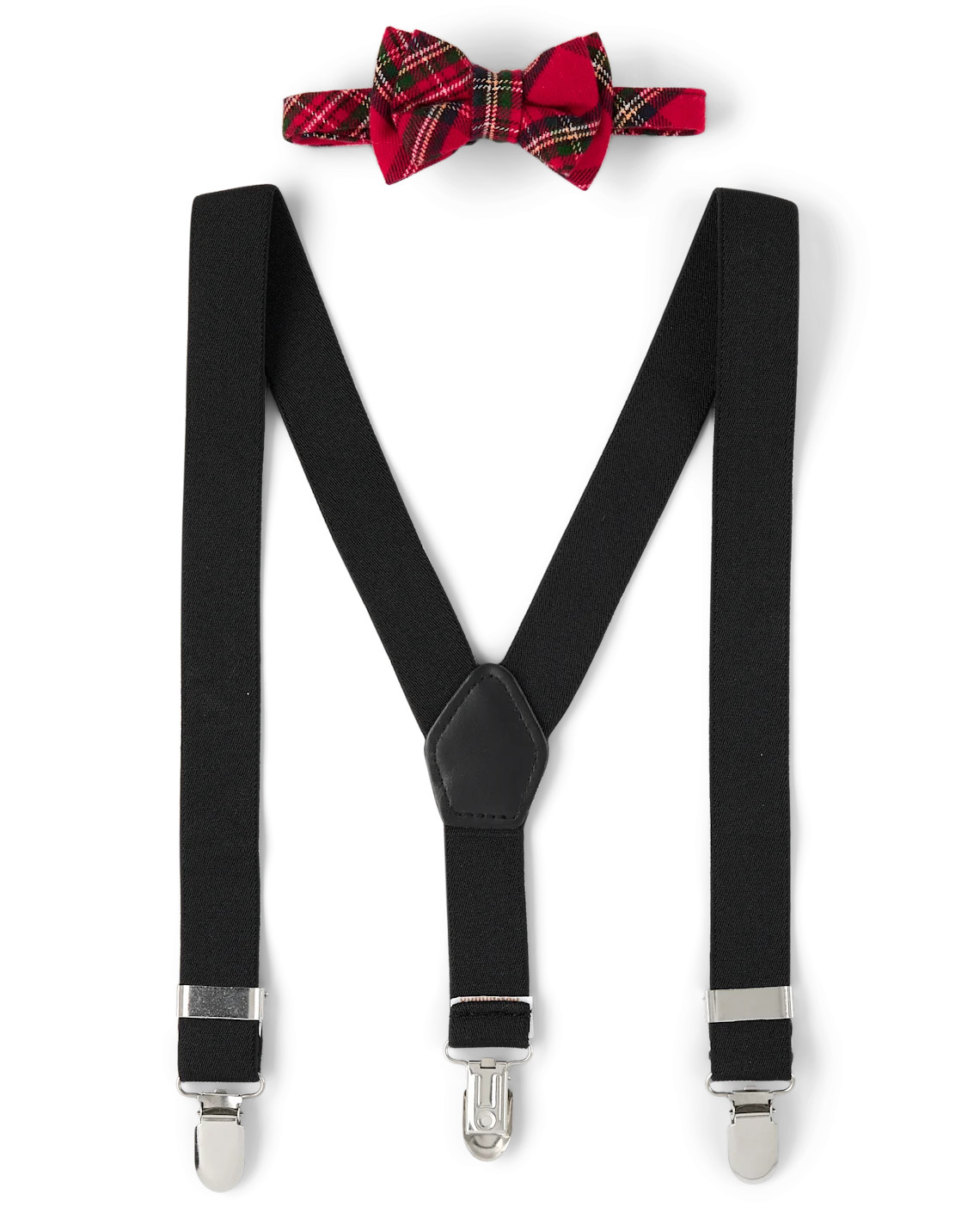 Boys Plaid Bow Tie And Suspenders 2-Piece Set - Royal Christmas - RED | Gymboree | Gymboree
