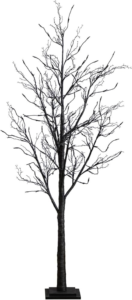 Nearly Natural 6 ft Pre-Lit Halloween Black Twig Artificial Fall Tree | Amazon (US)