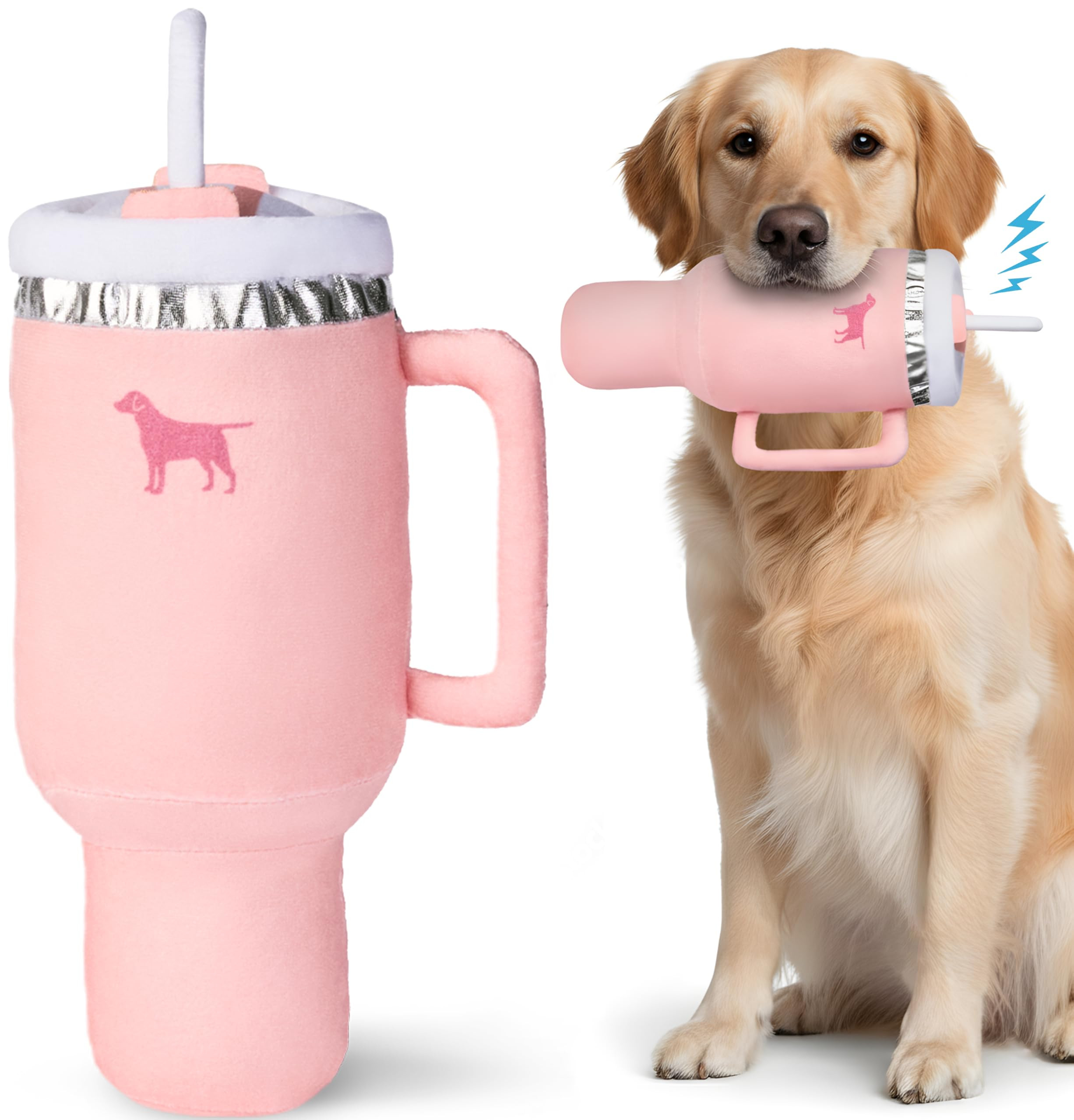 Pup Cup Tumbler Dog Toy – Cute Girl Dog Toy, Christmas & Birthday Gift, Interactive Squeaker, F... | Amazon (US)
